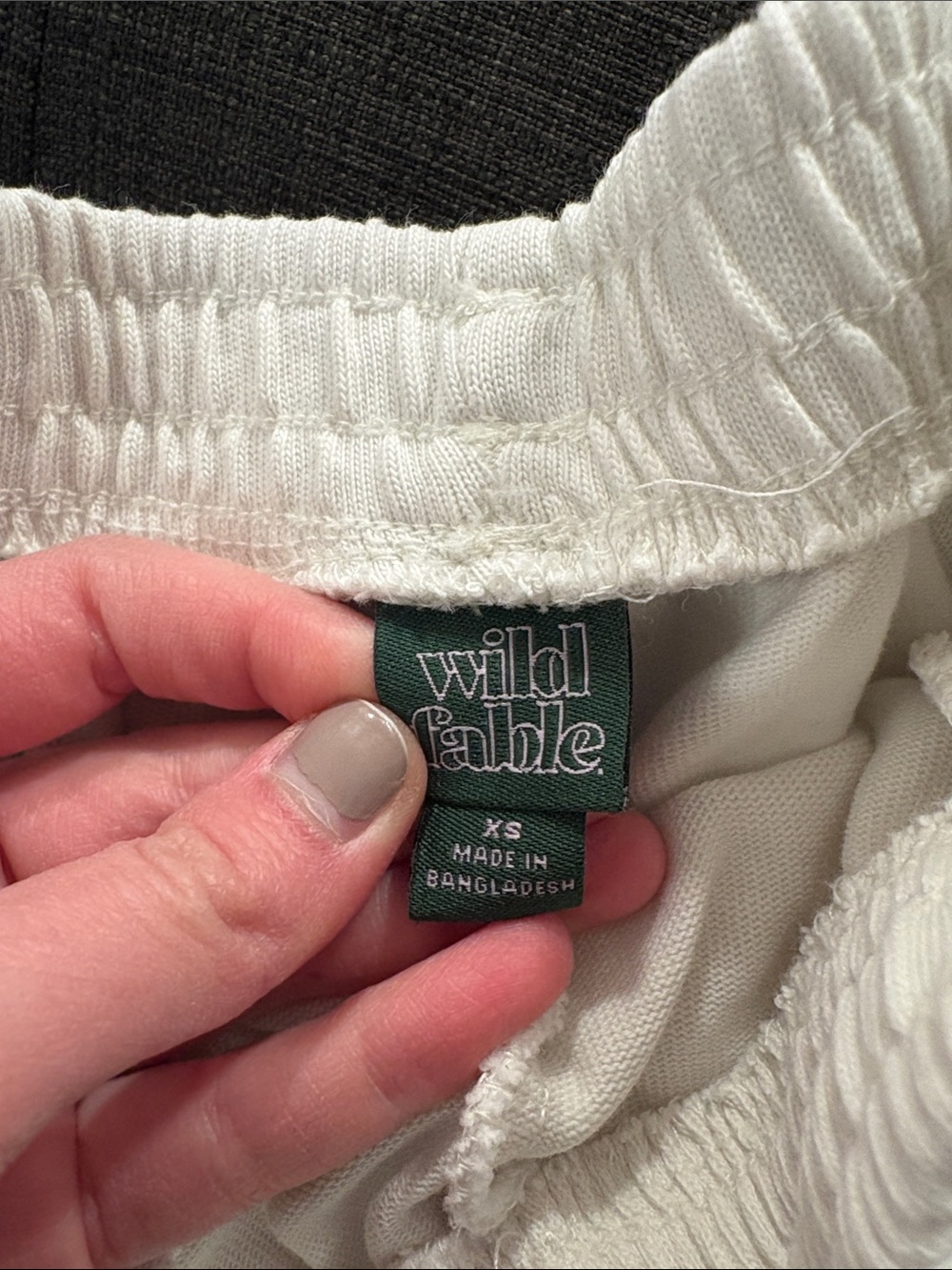 LIKE NEW Wild Fable 100% Cotton Comfy Shorts in Off White - Picture 4 of 5